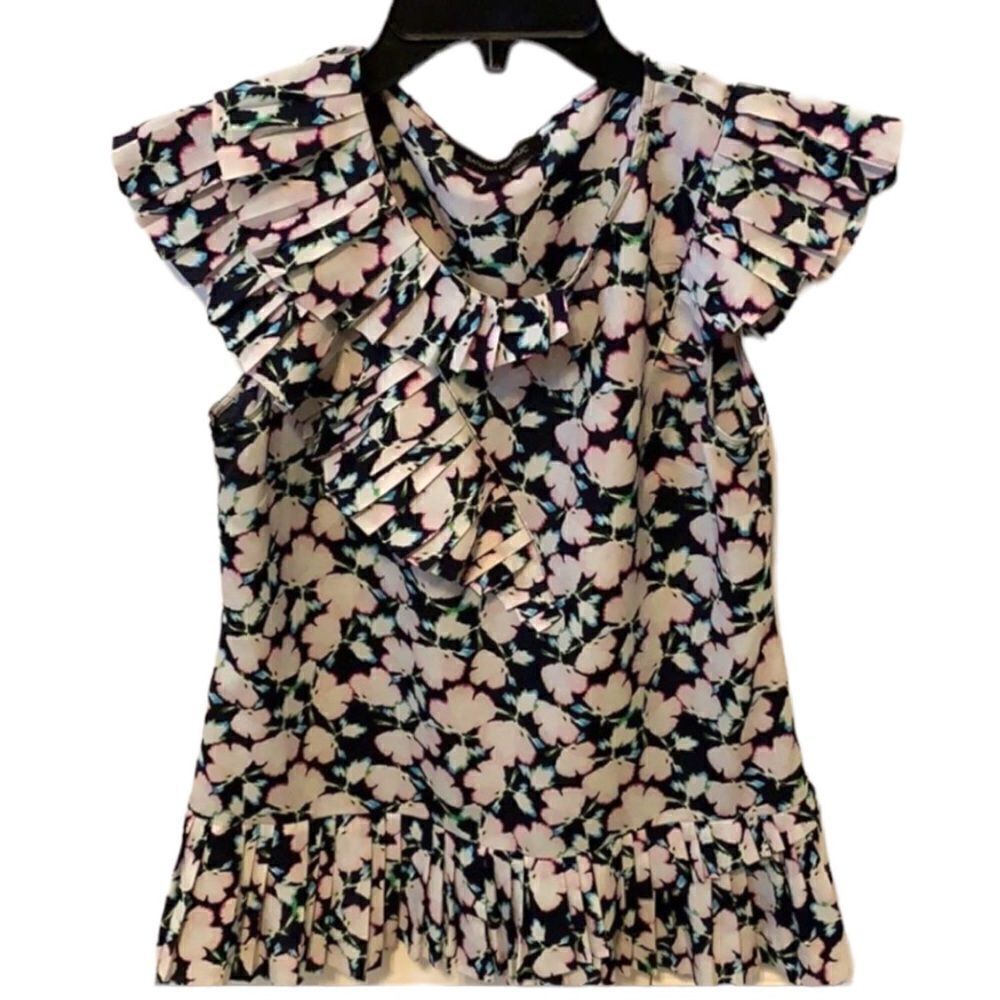 Banana Republic Floral Ruffle Blouse